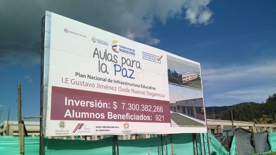Contratista Germán Mora tiene paralizadas otras ocho obras de colegios en Sogamoso. Foto: