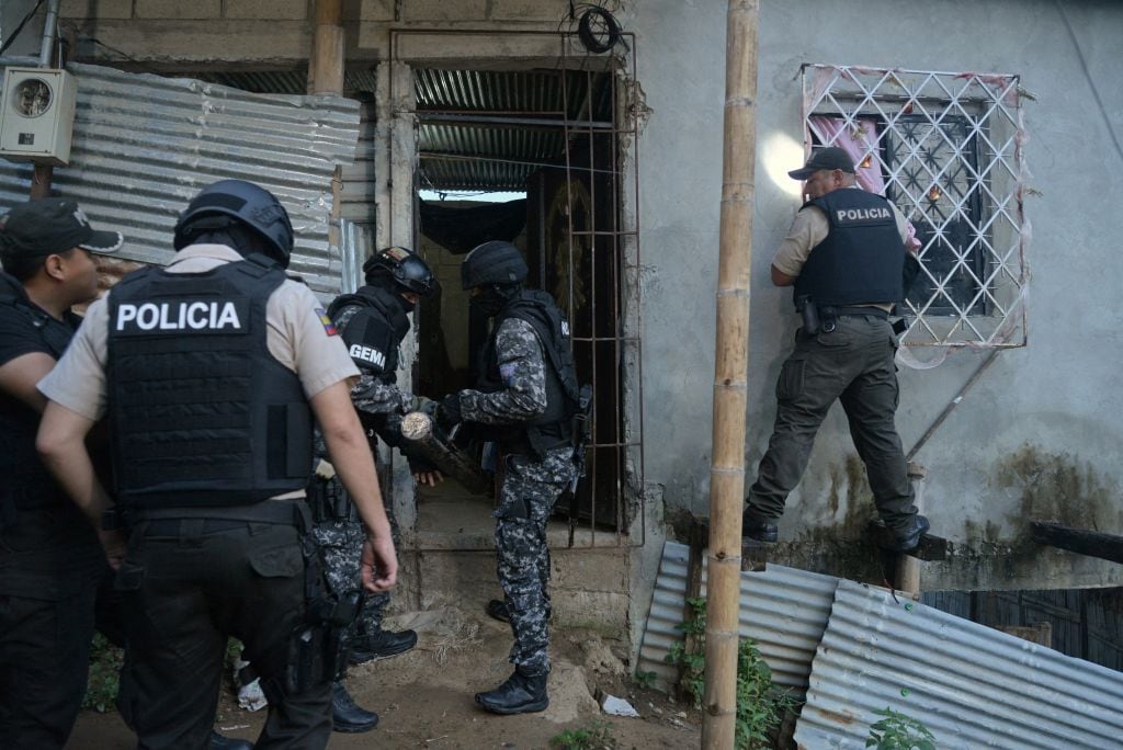 Policía de Ecuador en operativo. Imagen de referencia. (Foto: GERARDO MENOSCAL/AFP via Getty Images)