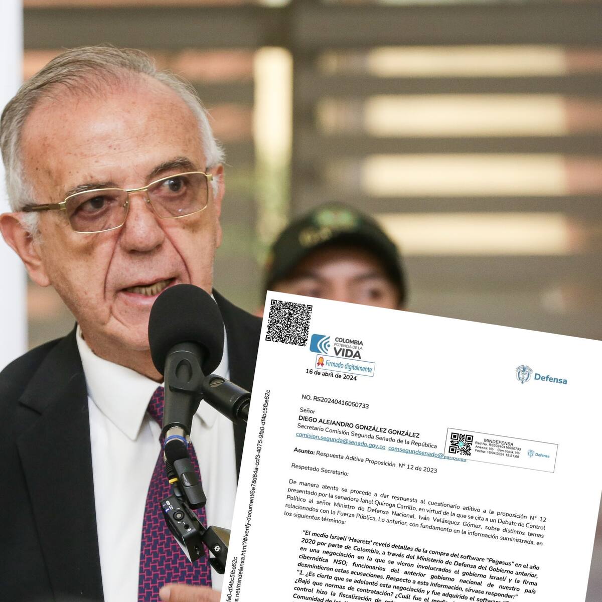 MinDefensa de Petro negó en abril compra de software espía Pegasus y uso de otros equipos