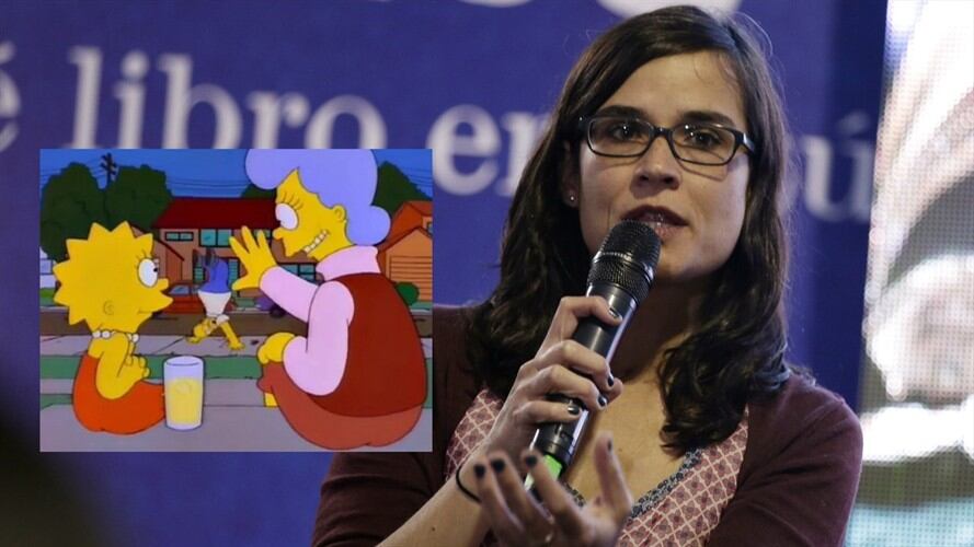 Memes de Los Simpson para Carolina Sanin. Foto: Colprensa / Carolina Sanin criticó los memes de Los Simpson