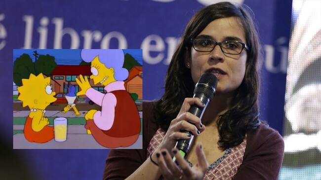 Memes de Los Simpson para Carolina Sanin. Foto: Colprensa / Carolina Sanin criticó los memes de Los Simpson