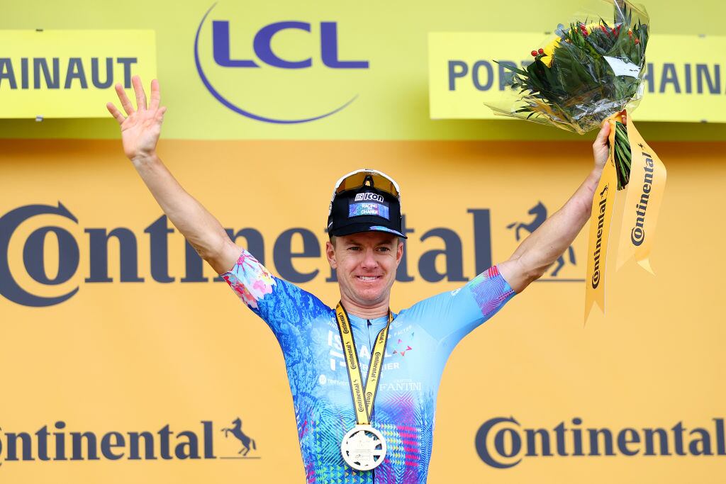 Ciclista australiano Simon Clarke ganador de la quinta etapa del Tour de Francia. (Photo by Michael Steele/Getty Images)