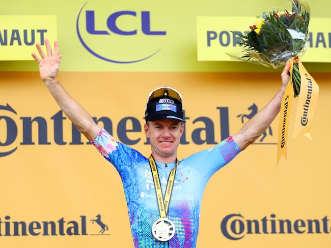 Ciclista australiano Simon Clarke ganador de la quinta etapa del Tour de Francia. (Photo by Michael Steele/Getty Images)