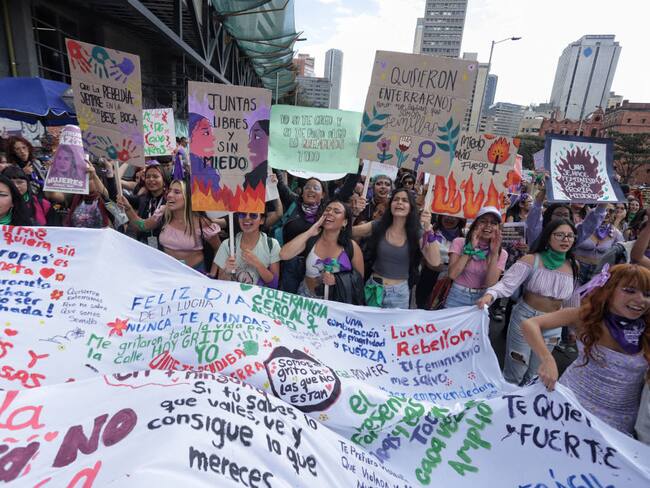 Marchas 8M en Colombia Día Internacional de la Mujer. Foto: Getty Images.