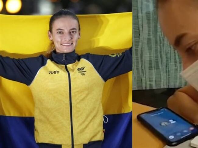 El presidente Iván Duque se comunicó con Sandra Lorena Arenas para felicitarla por su medalla de plata en los Juegos Olímpicos. Foto: Colprensa / COI