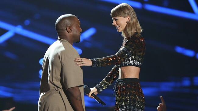 Taylor Swift y Kanye West . Foto: Associated Press - AP.