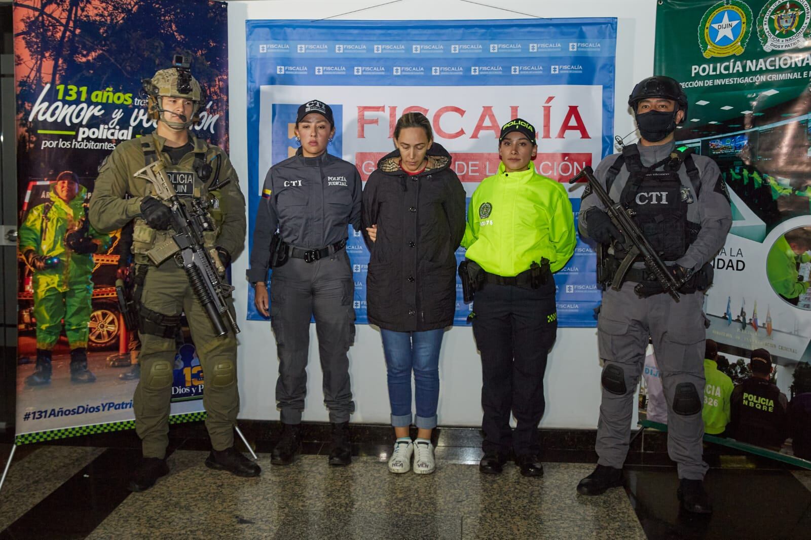 Margareth Chacón es enviada a la cárcel por presunta participación en caso Pecci. Foto: Cortesía Fiscalía General de la Nación.