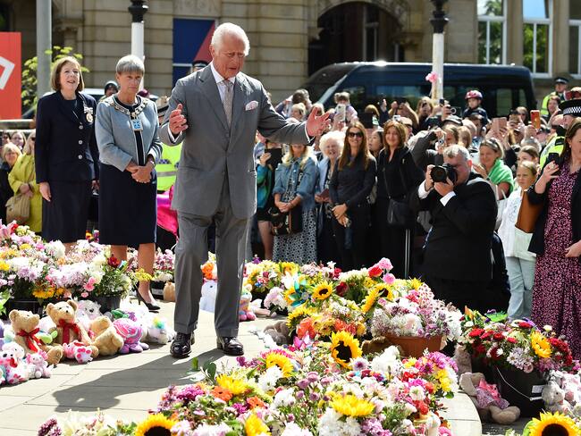 Rey Carlos III visita Southport Foto: POWELL/AFP via Getty Images