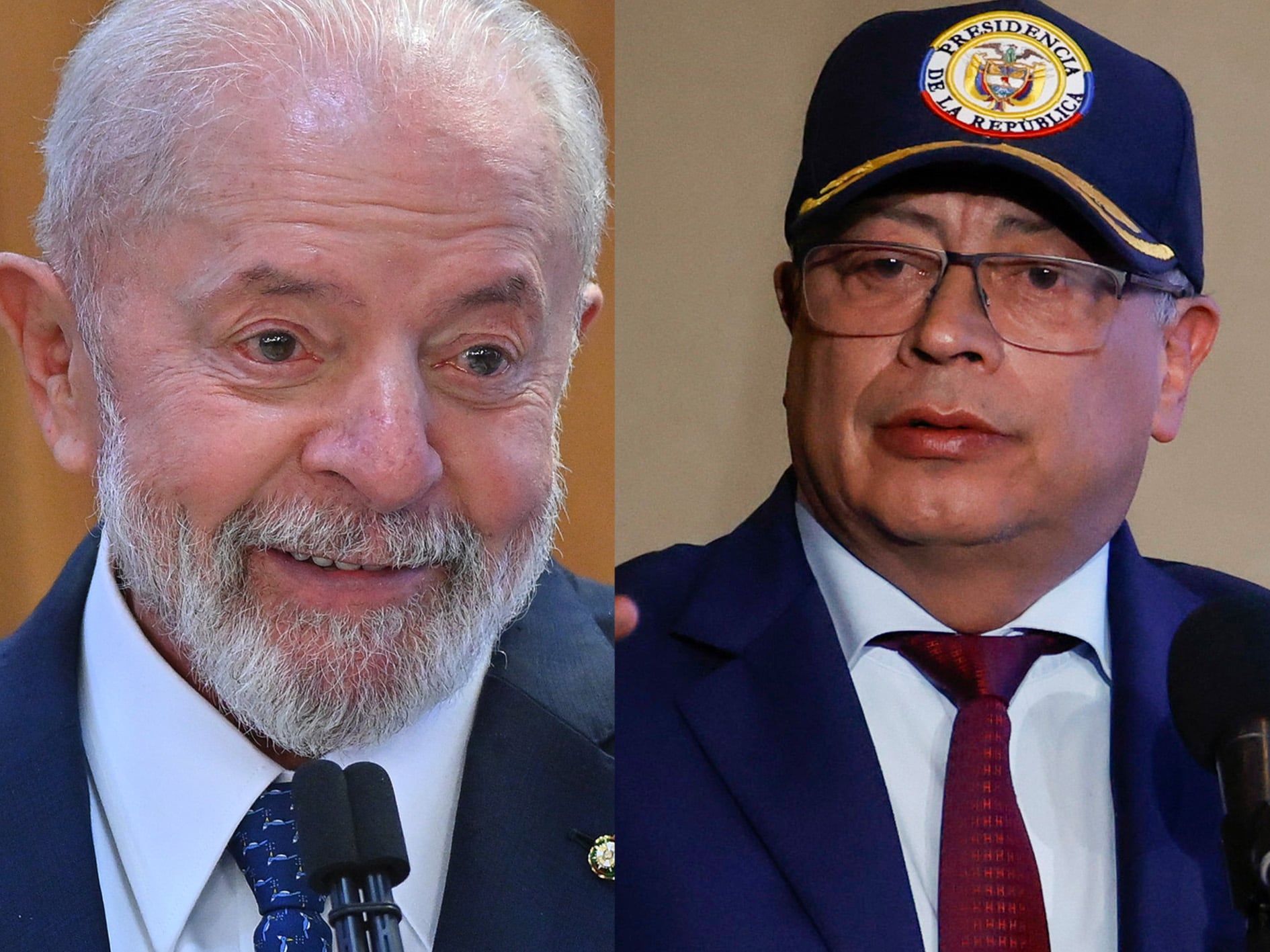Lula Da Silva y Petro aplaudieron la liberación de presos en Venezuela .Foto:  EFE/ André Borges/Mauricio Dueñas Castañeda
