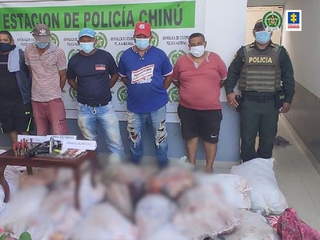 Casa por cárcel para cinco hombres que habrían robado varias reses en Córdoba. Foto: Fiscalía.