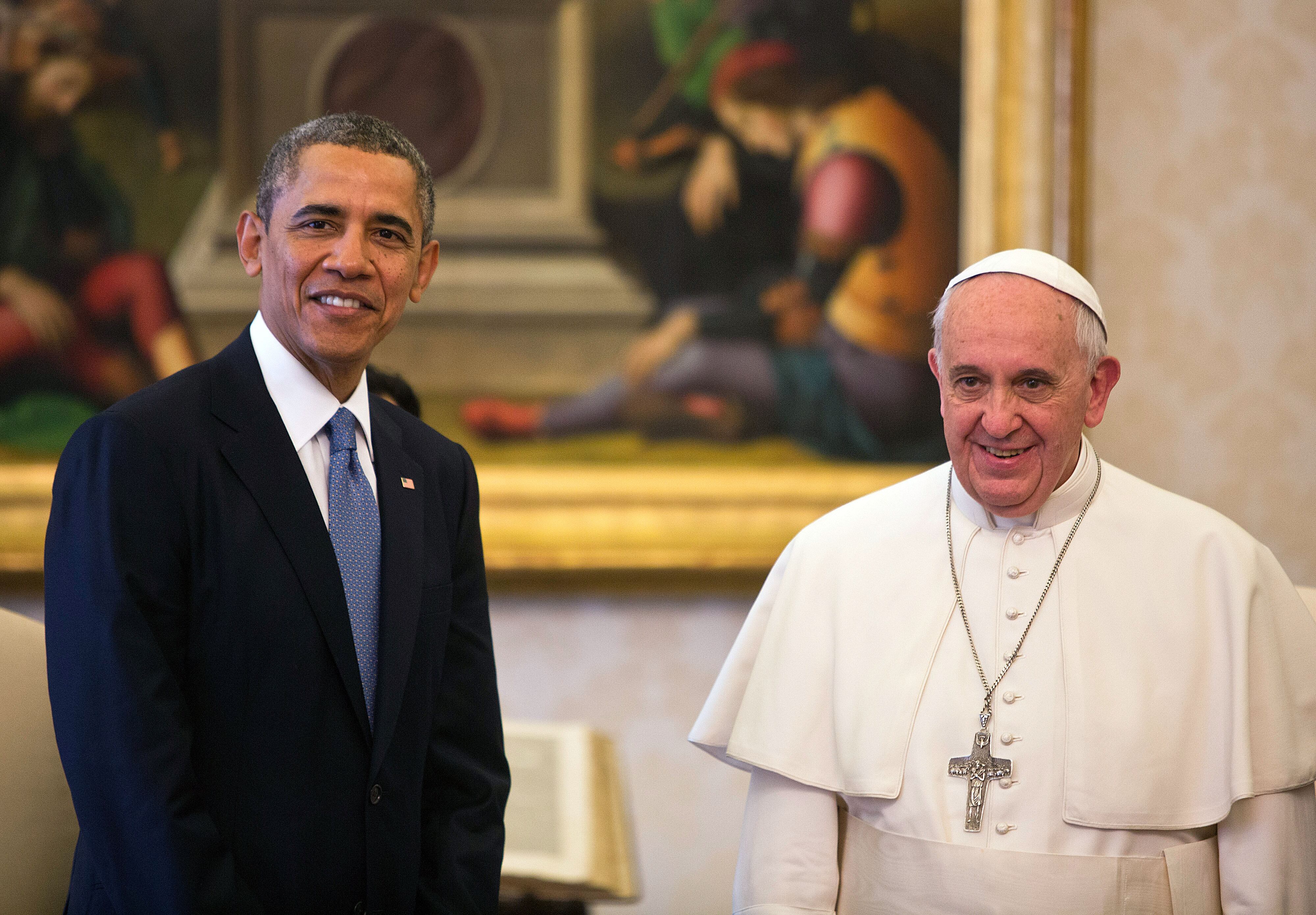Barack Obama y Papa Francisco. Foto: Vatican Pool/Getty Images.
