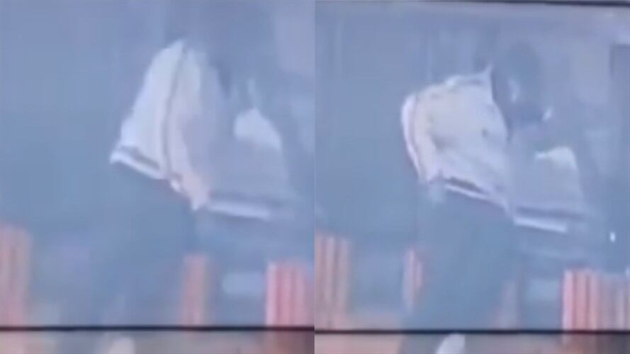 Persona intentando ingresar al canal RCN . Foto: Twitter: @GobiernoBTA