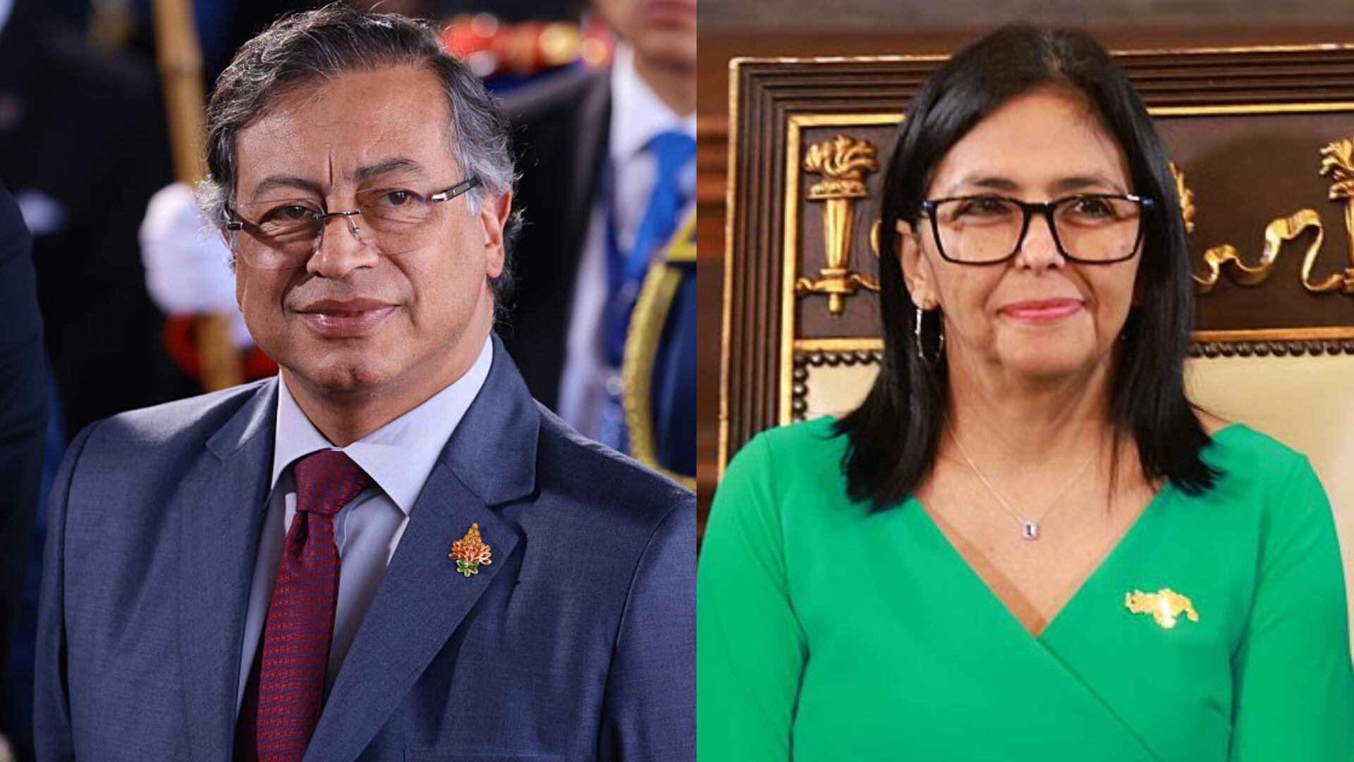 Petro confirmó que habló con Delcy Rodríguez: “la invité a Colombia”. Foto:  Franklin Jacome/Getty Images/ MARCELO GARCIA / MIRAFLORES PRESS OFFICE / AFP