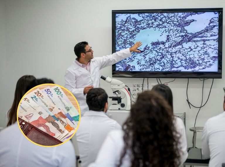 Profesor de universidad dictando su clase de Biología (Getty Images)
