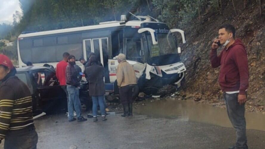 El hecho se presentó sobre la vía que conduce a la vereda La Trinidad.. Foto: Suministrada
