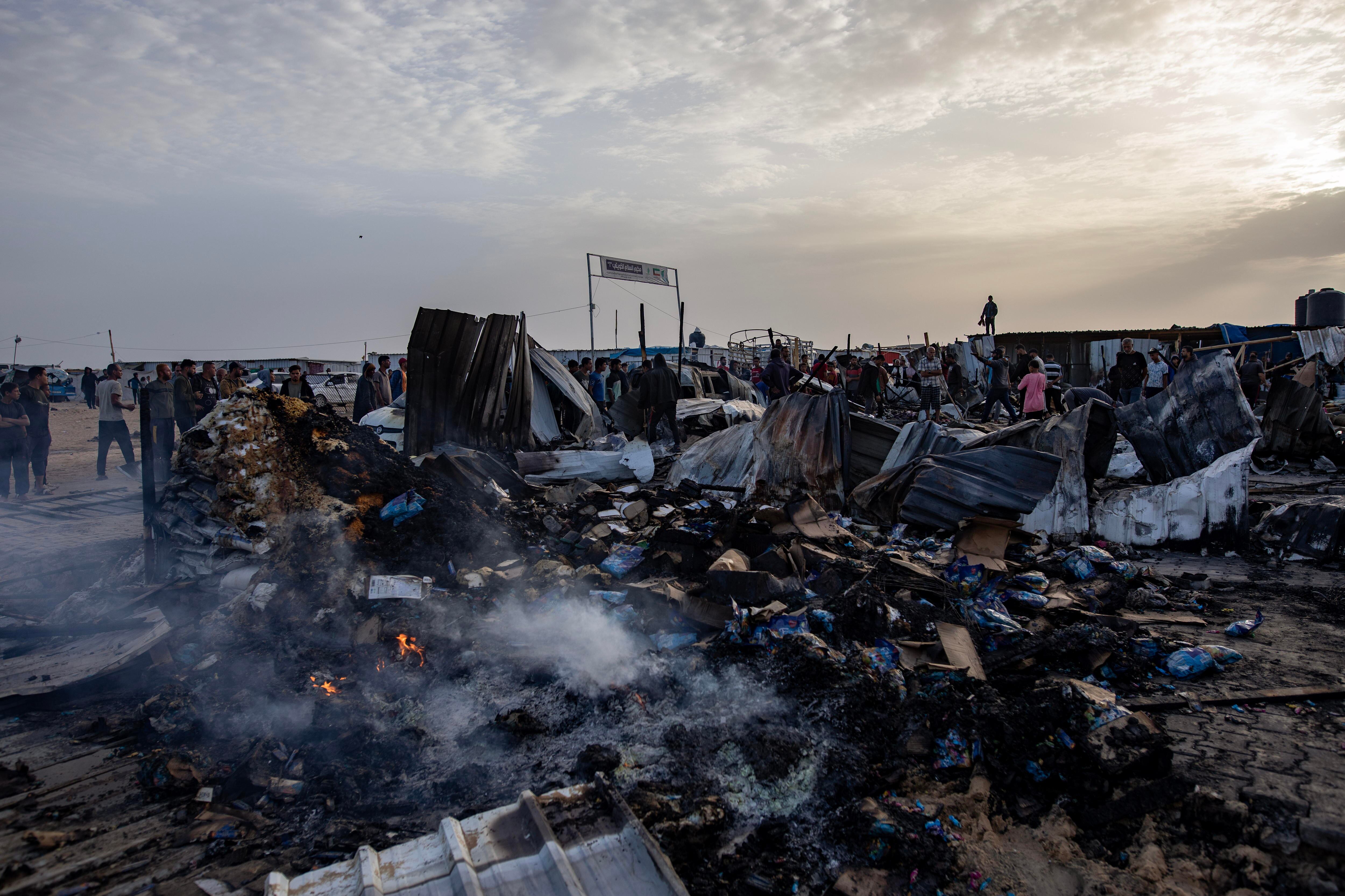 Campo de refugiados en Gaza. Foto: EFE/EPA/HAITHAM IMAD