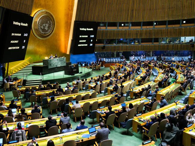 Naciones Unidas. (Photo by CHARLY TRIBALLEAU/AFP via Getty Images)
