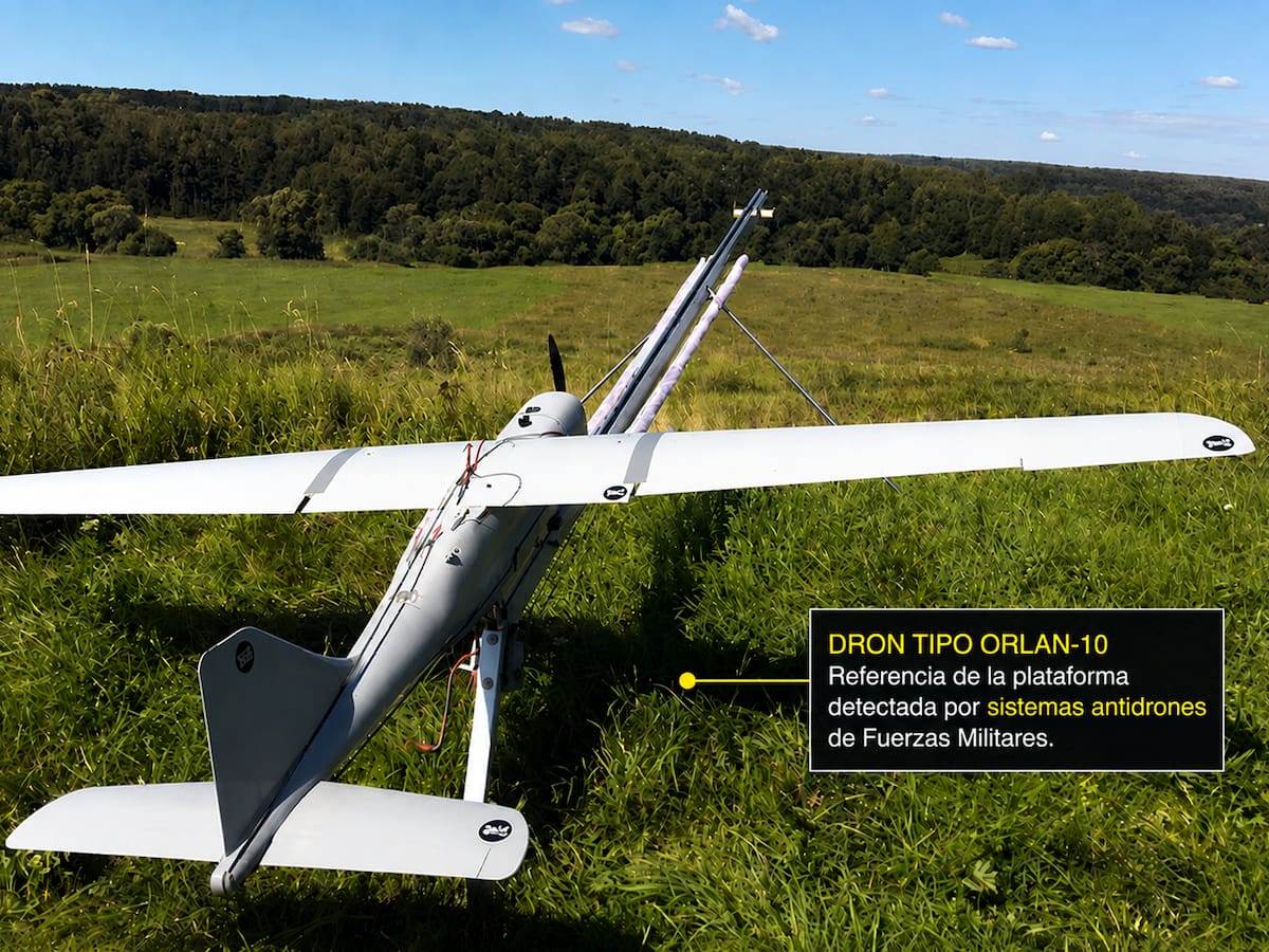 Sistemas antidrones detectaron señal asociada a presunto dron ruso Orlan-10 en Valle del Cauca