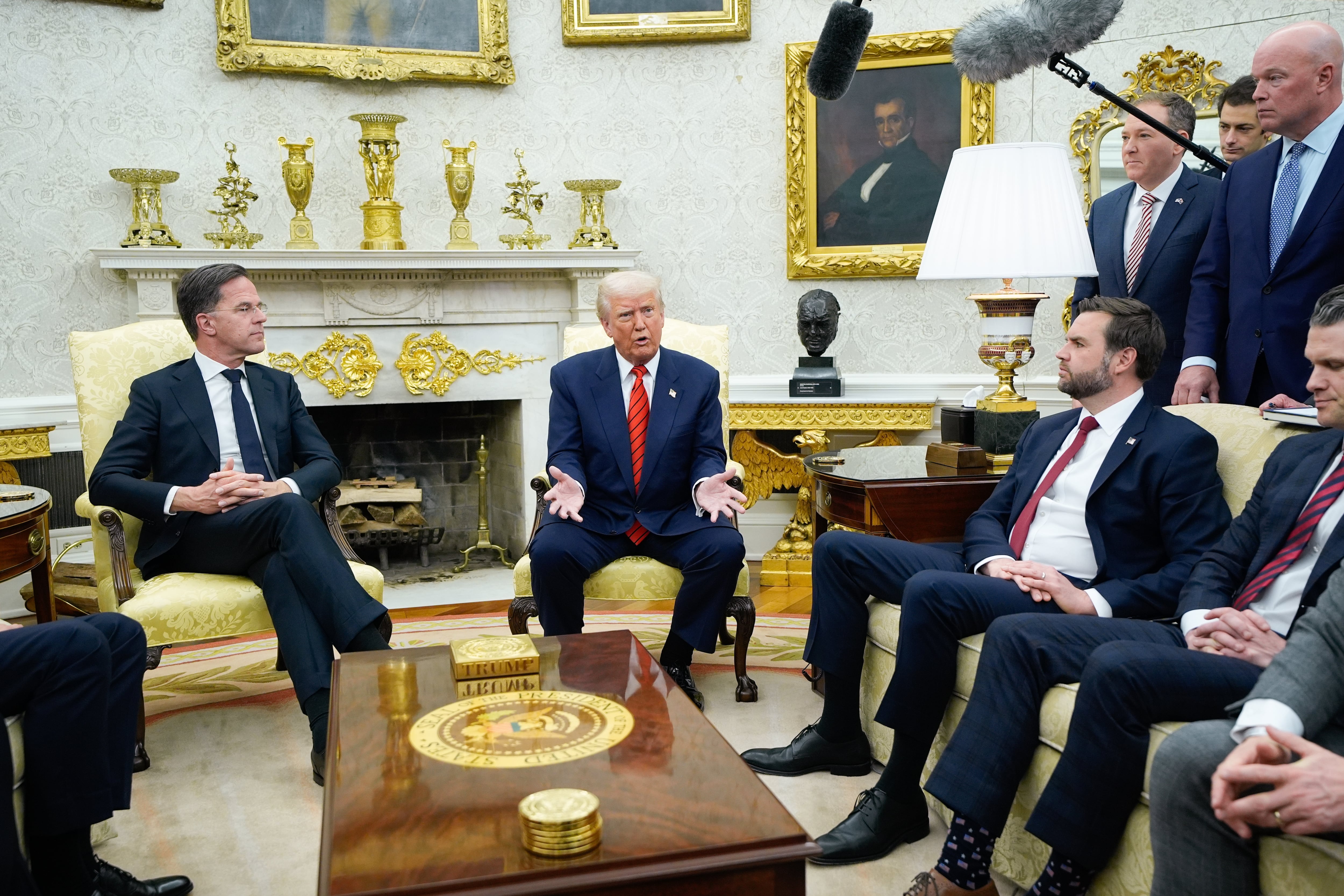  Donald Trump y Mark Rutte. FOTO: EFE/EPA/YURI GRIPAS / POOL