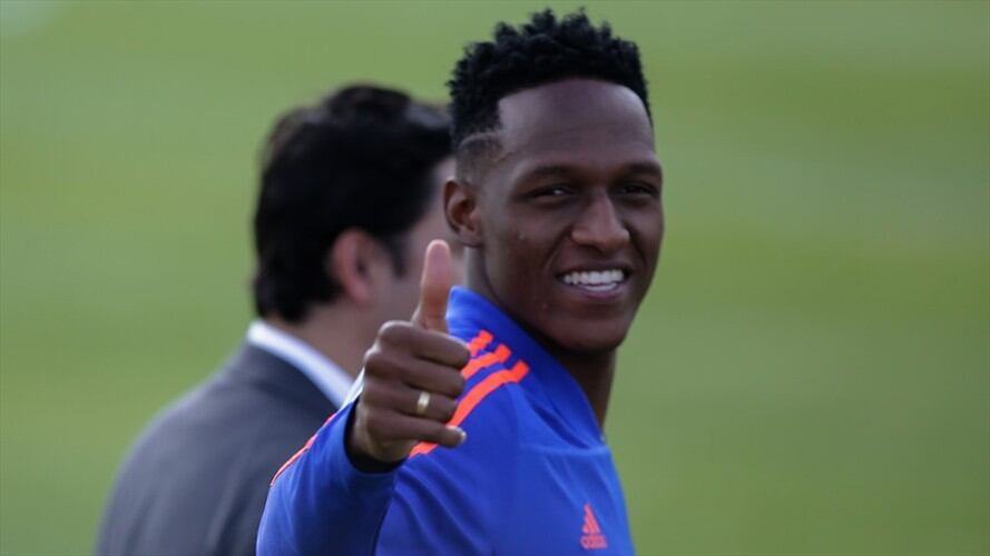 Yerry Mina y su esposa serán padres por primera vez. Foto: Colprensa-Diego Pineda