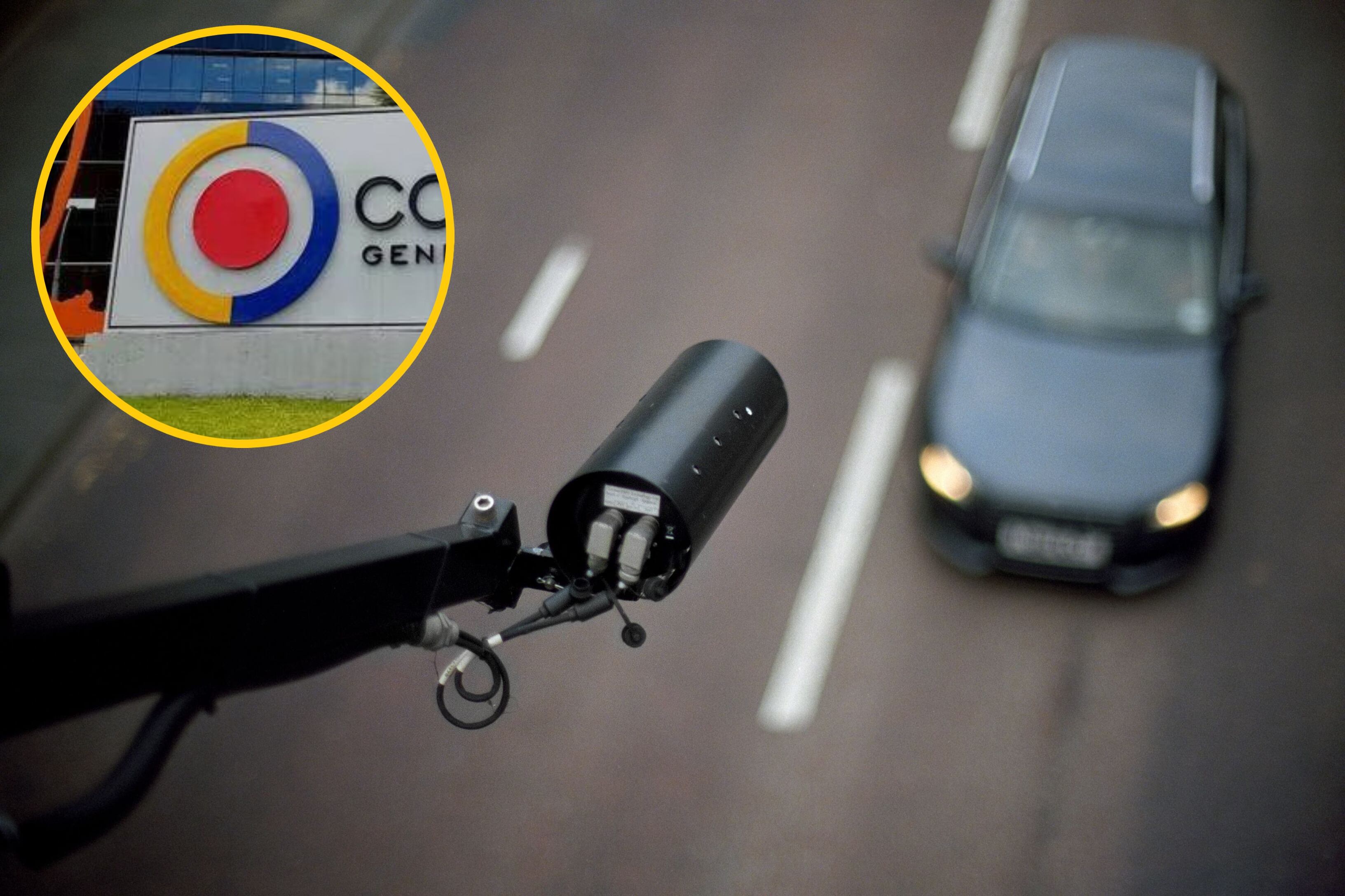 Cámara de fotomulta (Getty Images / Marco Rosario Venturini Autie) // Contraloría General (Luis Jaime Acosta / Colprensa)