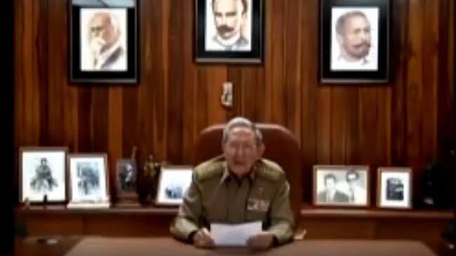 Raul Castro anuncia la muerte de Fidel Castro. Foto: