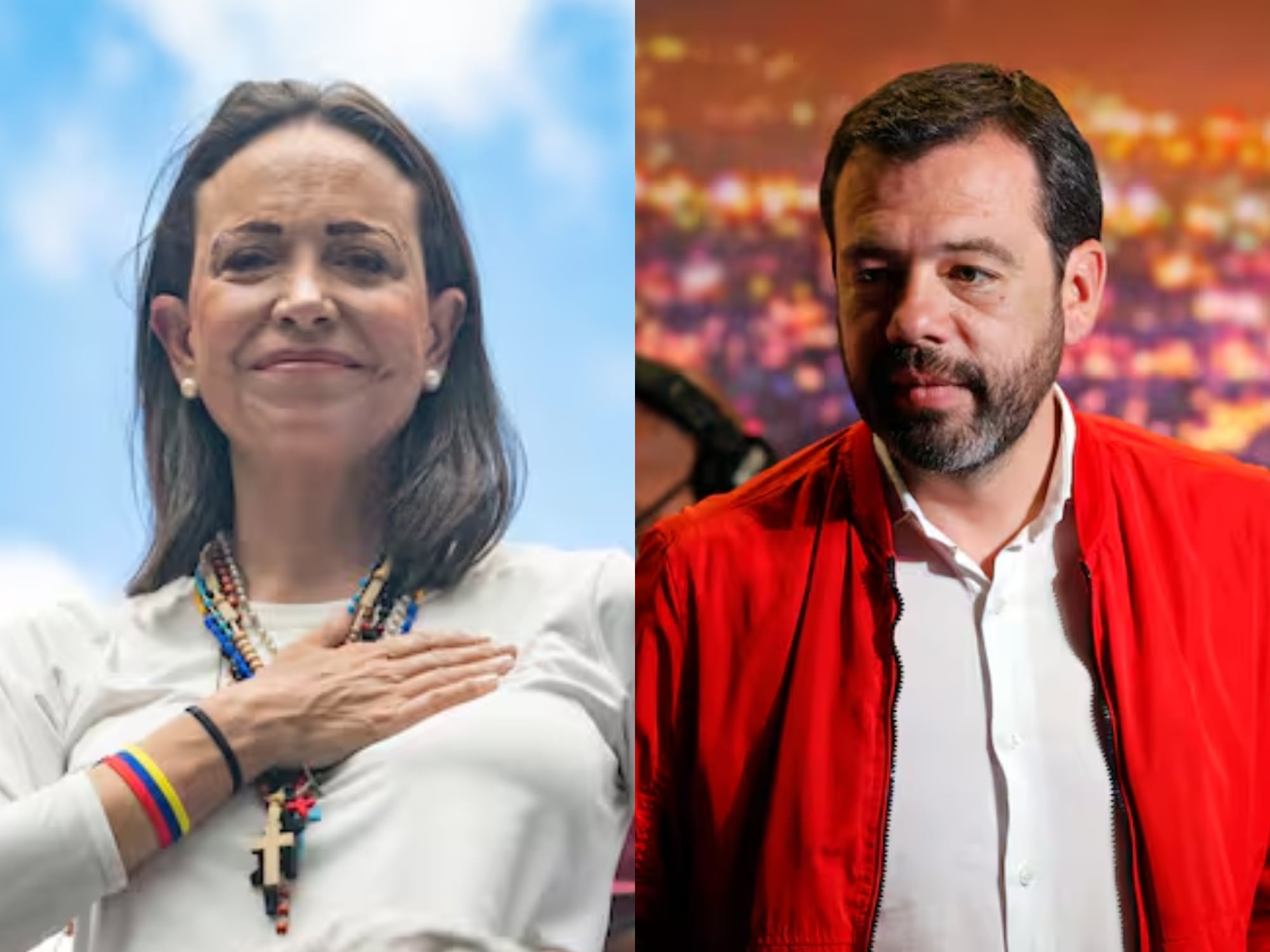 María Corina Machado y Carlos Fernando Galán.