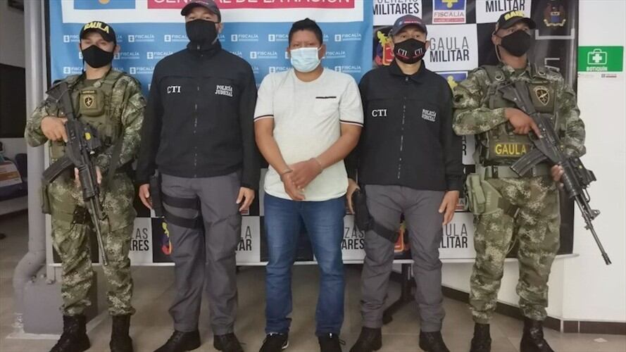 Capturan a José Antonio Hernández Pérez, alias ‘Zamir’ o el ‘Indio’, presunto cabecilla de la subestructura ‘Gonzalo Oquendo’ del grupo armado Clan del Golfo. Foto: Cortesía Fiscalía