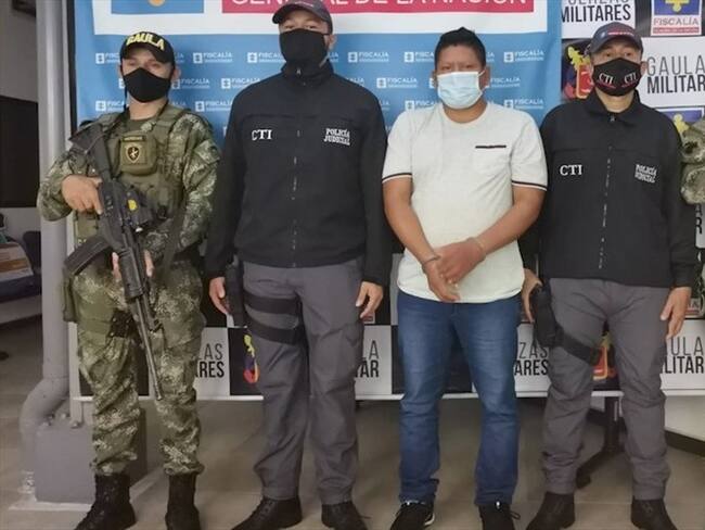 Capturan a José Antonio Hernández Pérez, alias ‘Zamir’ o el ‘Indio’, presunto cabecilla de la subestructura ‘Gonzalo Oquendo’ del grupo armado Clan del Golfo. Foto: Cortesía Fiscalía