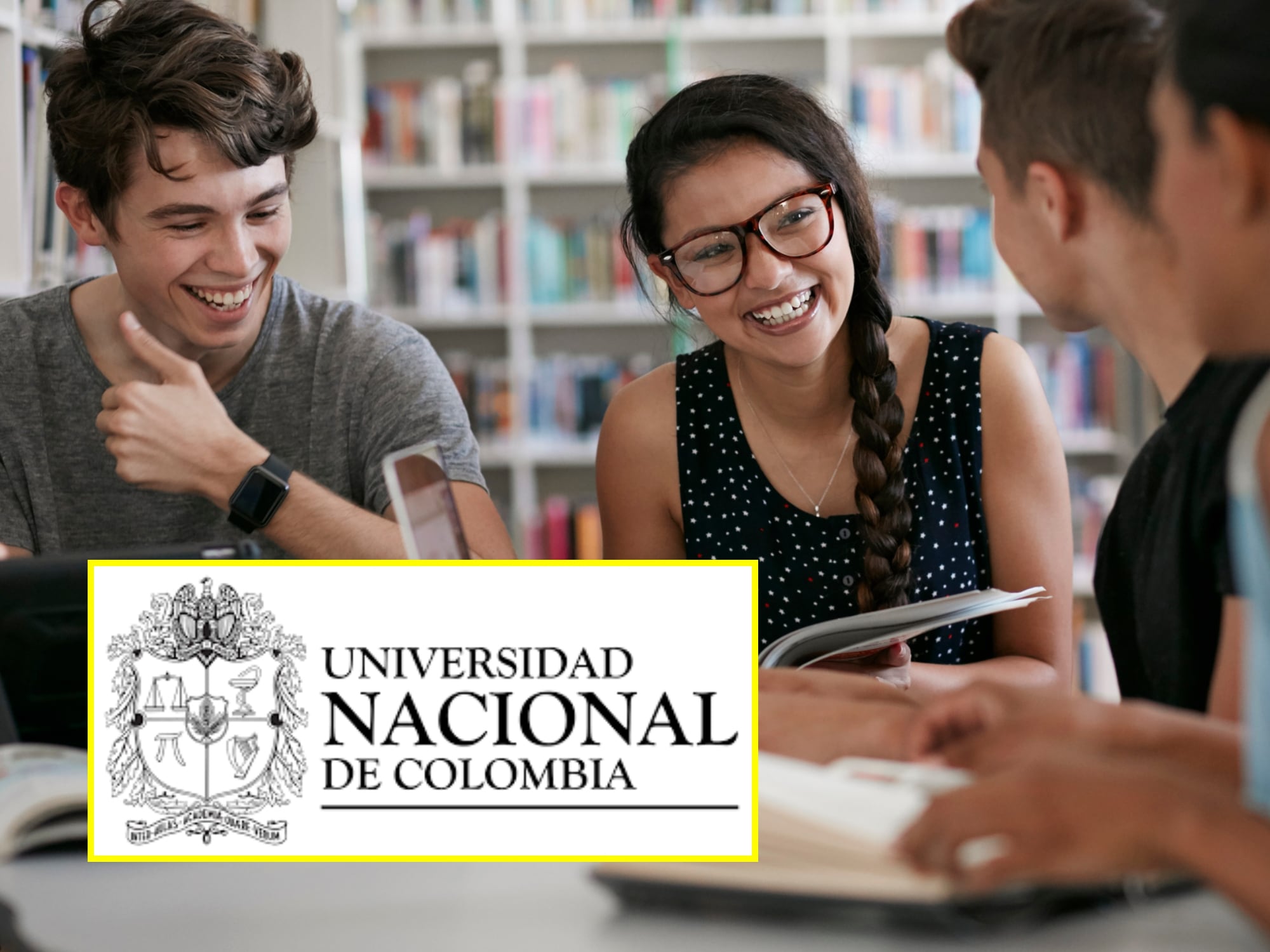 Estudiantes. I Foto: Getty Images. Logo de la Universidad Nacional. I Foto: Universidad Nacional.