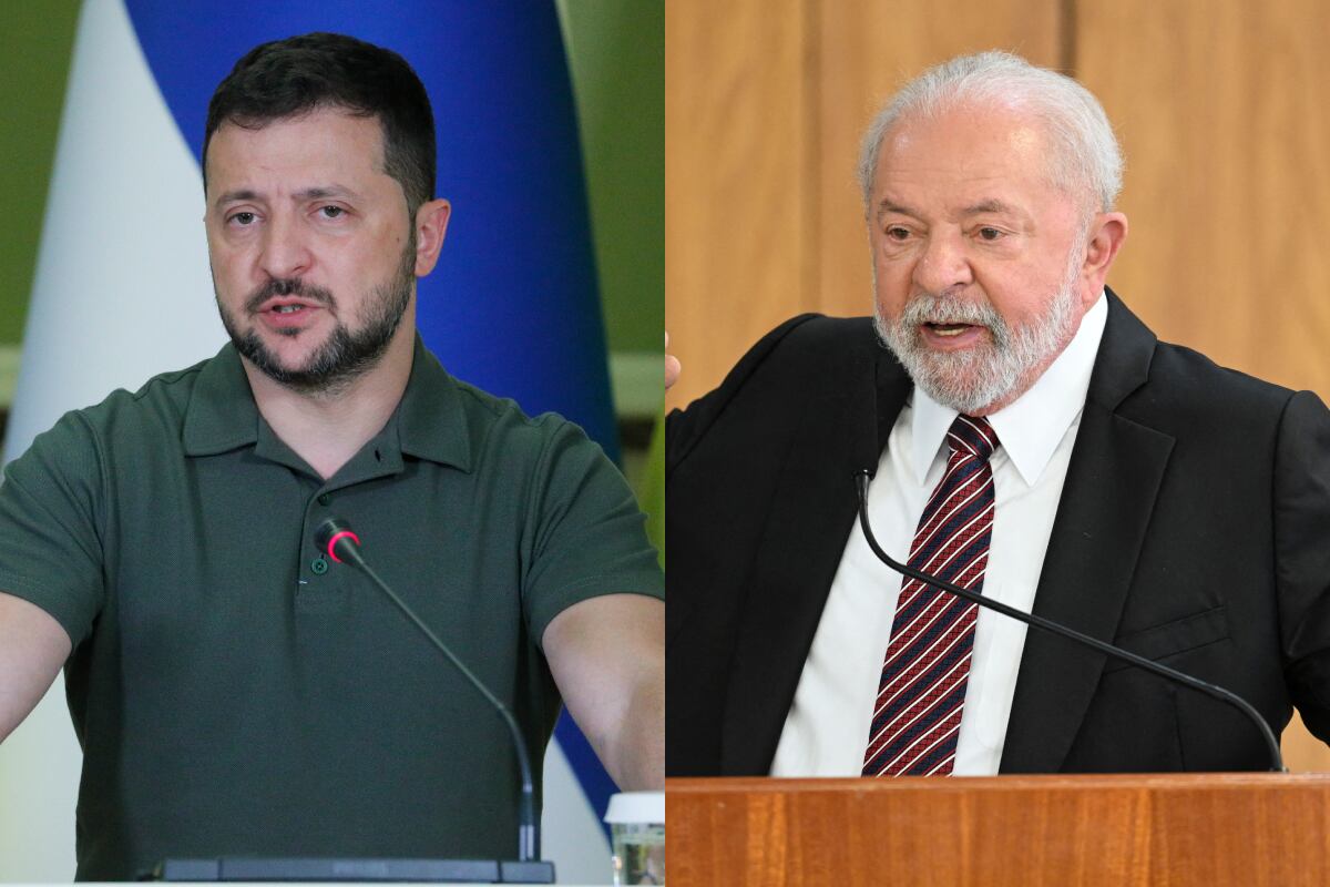 Volodimir Zelenski/Luiz Inacio Lula Da Silva. Foto: Efe/AFP
