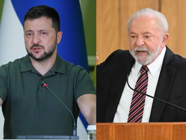 Volodimir Zelenski/Luiz Inacio Lula Da Silva. Foto: Efe/AFP