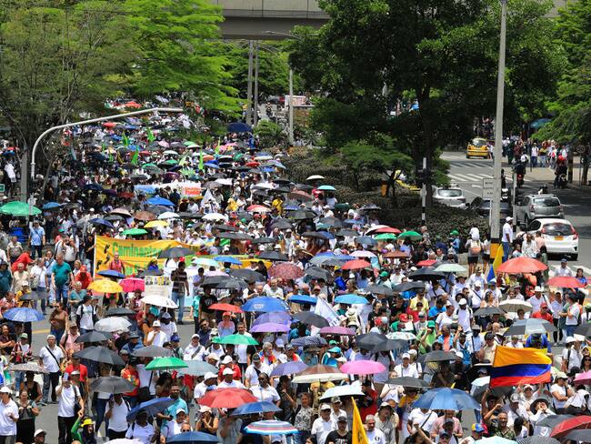 Manifestaciones en Colombia. (Photo by JAIME SALDARRIAGA/AFP via Getty Images)