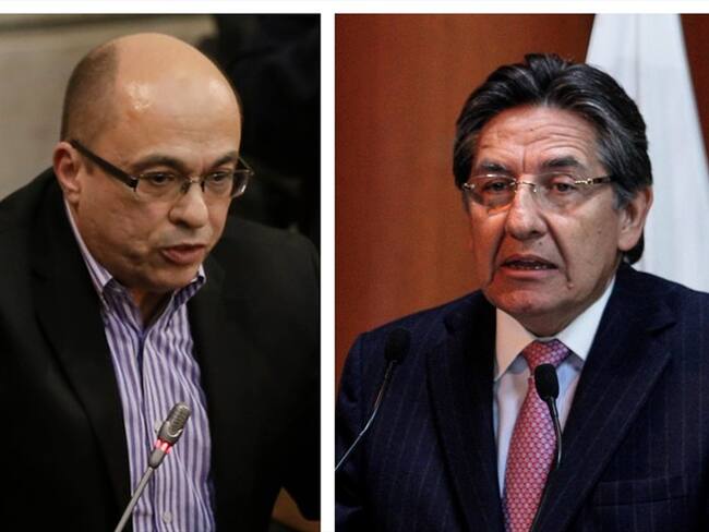 la Fiscalía denunciara que funcionarios de la JEP, al parecer, estarían intentando encubrir la salida de algunos exmiembros de las Farc de las zonas de reincorporación/ Jairo Estrada y el fiscal. Foto: Colprensa