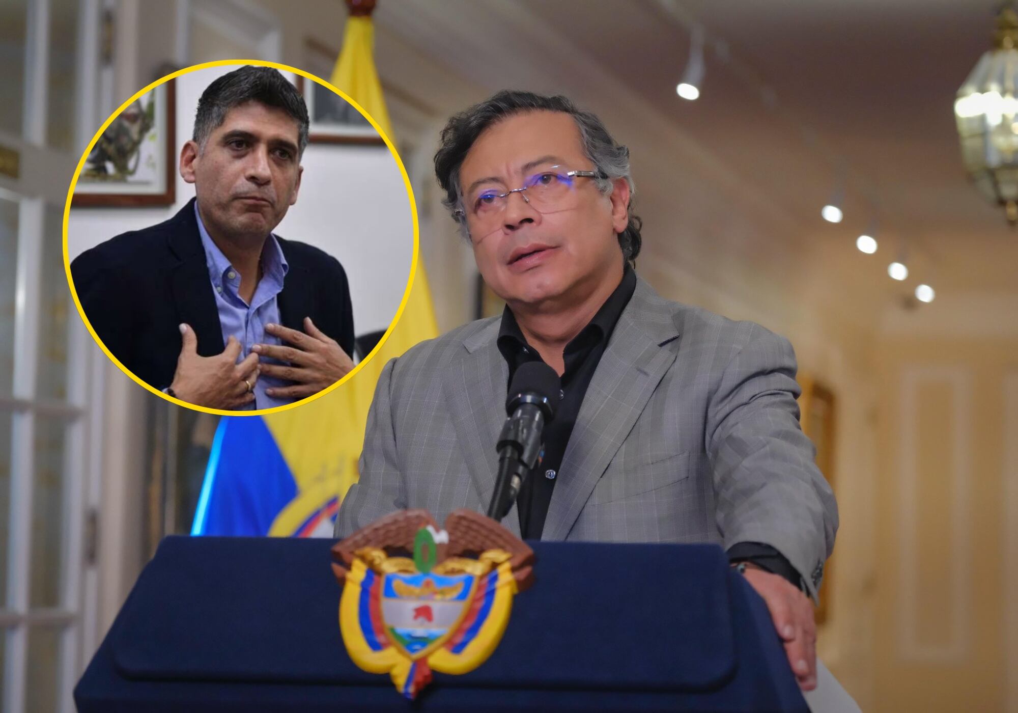 Gustavo Petro y Mario Burgos. Foto: Presidencia.