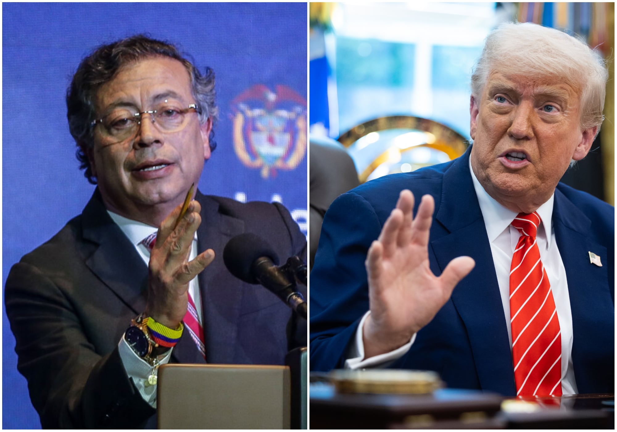 Petro acusó a EE.UU. de “acto de tiranía” por ataque con misiles a barcos con presunta droga. Foto: Colprensa/ EFE.