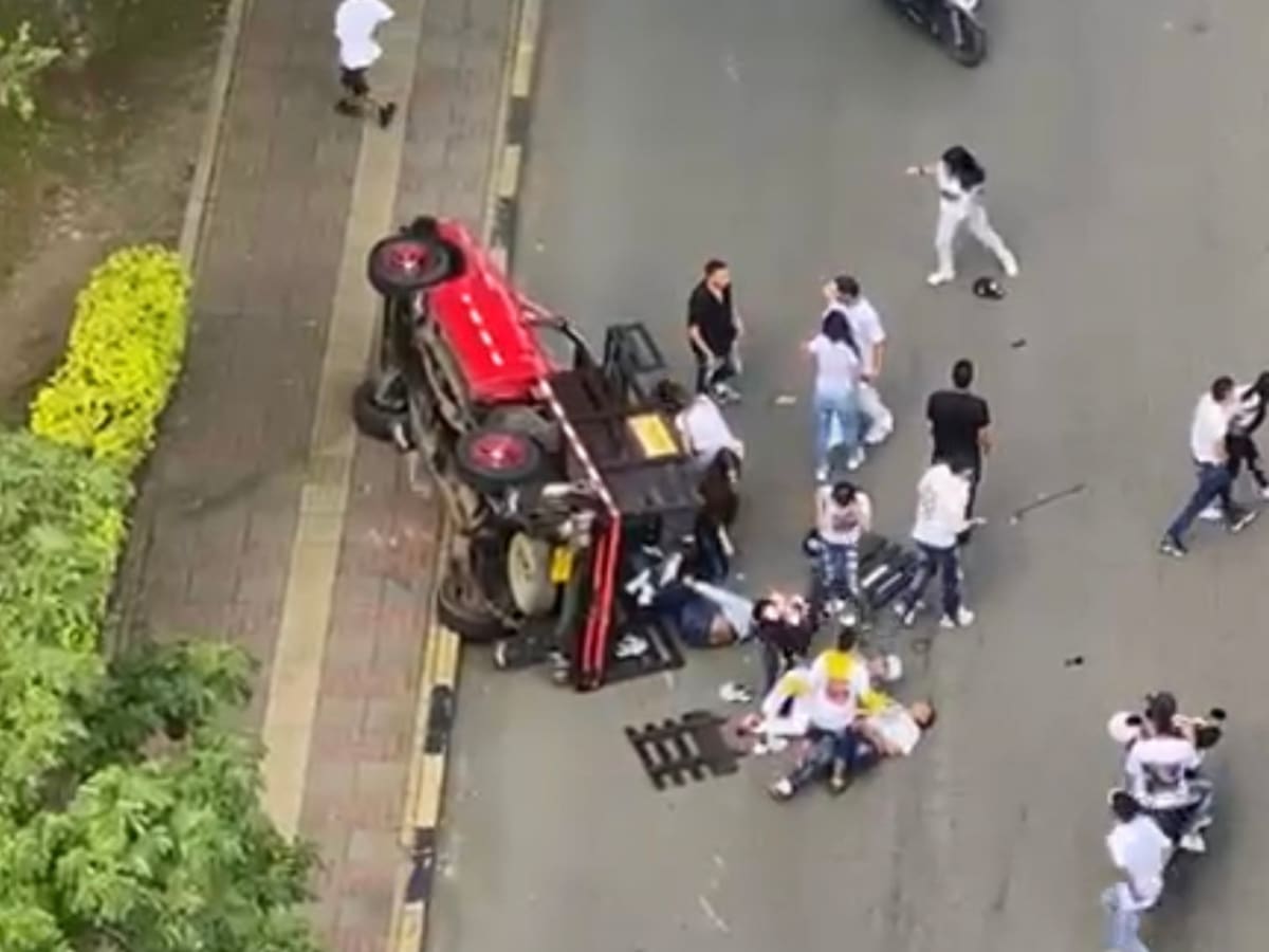 Nueve lesionados dejó accidente de tránsito en el oeste de Cali