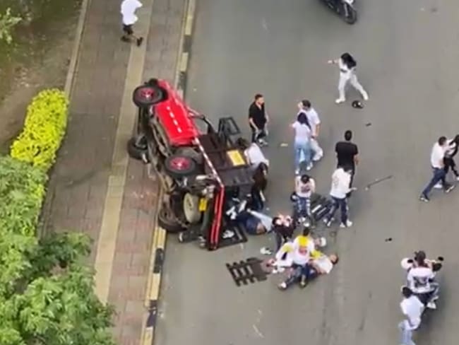 Accidente de tránsito en Cali. Foto: Cortesía para Erika Rebolledo.