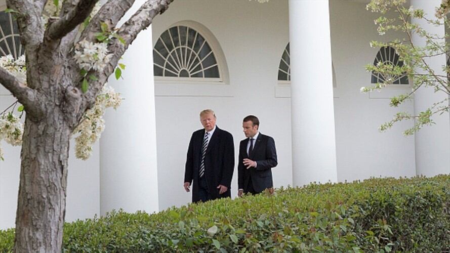 Trump conversó con Macron por controversia nuclear con Irán. Foto: Getty Images