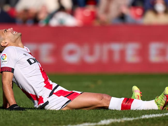 Radamel Falcao del Rayo Vallecano  (Photo by Diego Souto/Quality Sport Images/Getty Images)