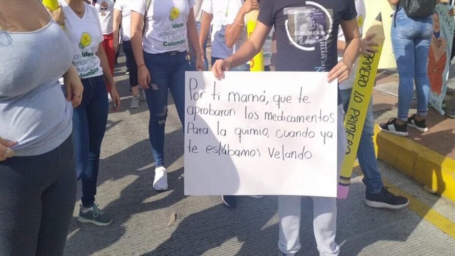 Marcha en Santander sobre las dos de la tarde. . Foto: La W.