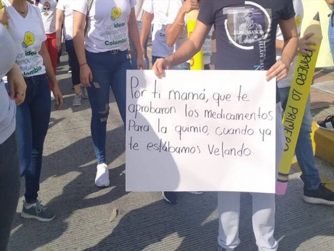 Marcha en Santander sobre las dos de la tarde. . Foto: La W.