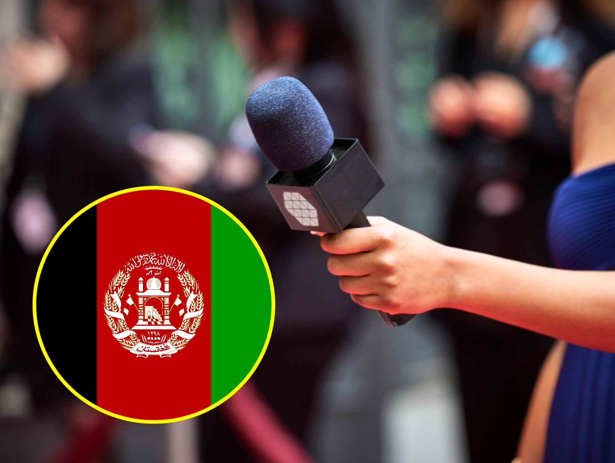 Imagen de referencia de periodismo y bandera de Afganistán. I Fotos: Getty Images.