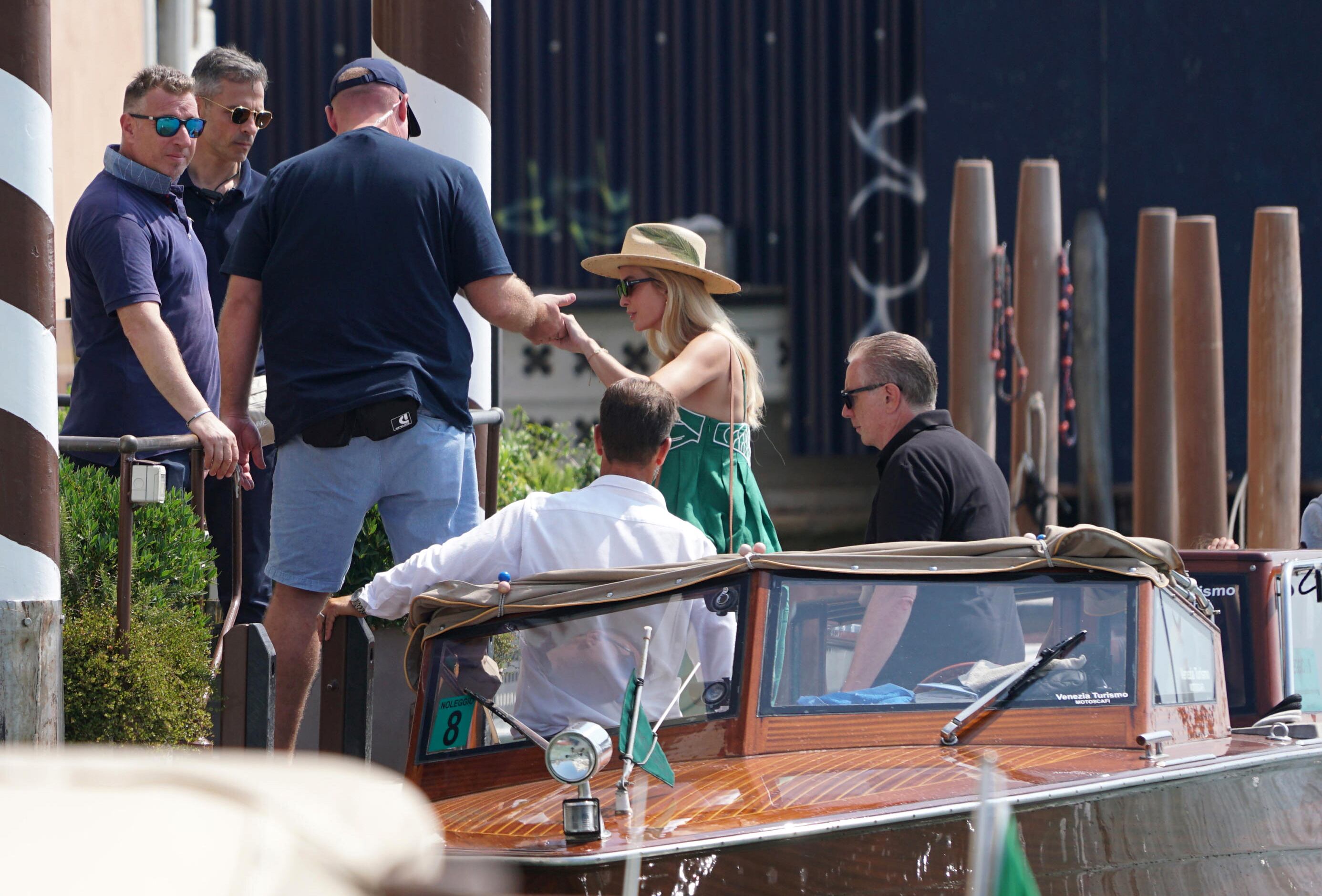 Venice (Italy), 25/06/2025.- Ivanka Trump (C), daughter of US President Trump, arrives at the St.Regis Hotel ahead of the wedding of Amazon founder Jeff Bezos in Venice, Italy, 25 June 2025. (Italia, Venecia) EFE/EPA/ANDREA MEROLA