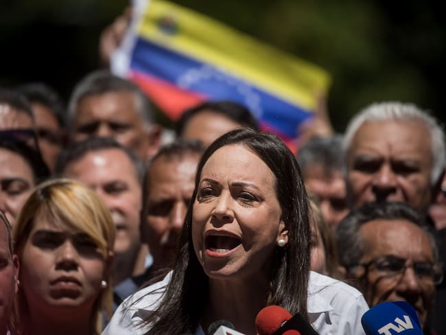 La oposición venezolana agradece respaldo del Parlamento Europeo a candidatura de Machado. Foto: EFE/MIGUEL GUTIERREZ