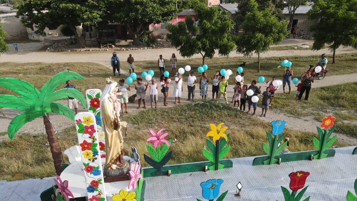 Transportadores recorren vía férrea en el Día de la Virgen del Carmen en Magdalena y Cesar