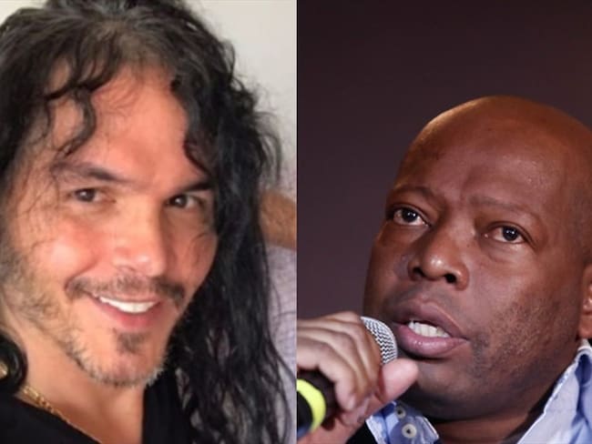 Víctor Manuel Osorio, conocido como ‘Caremonja’ y el exjugador colombiano Faustino Asprilla. Foto: Colprensa