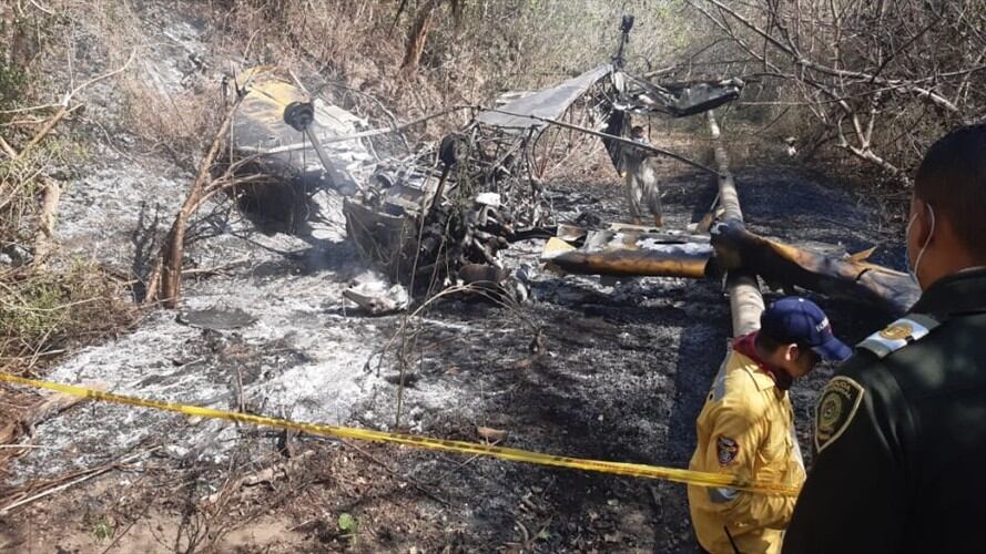 Se estrelló avioneta en la vía Ciénaga – Fundación en el Magdalena. Foto: Policía Metropolitana