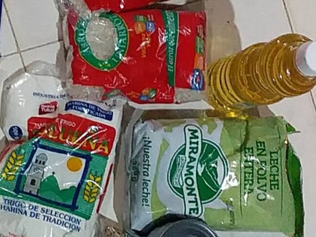 Los jóvenes manifestaron su inconformidad por el paquete que les entregaron este año . Foto: Cortesía