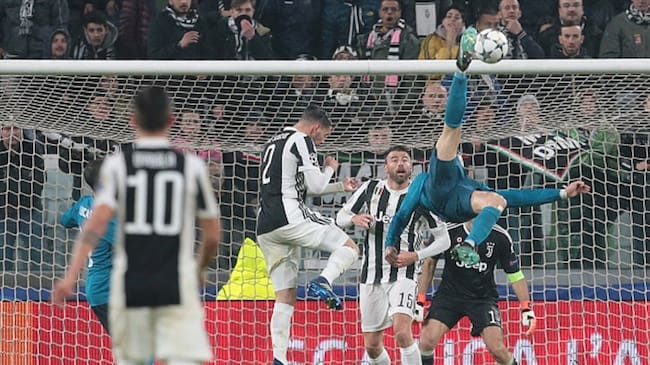 El golazo de Cristiano Ronaldo a la Juventus. Foto: Getty Images